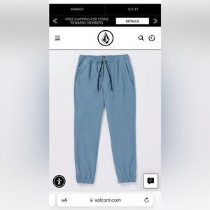 Men’s Volcom fricken cross shred pants in medium, color blue